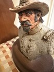Michael Garman Western Americana Cowboy Bust Figurine Sculpture on Base — photo 3