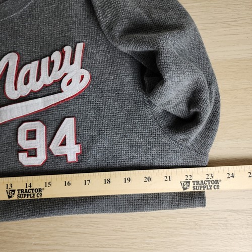Y2K Old Navy Mens Gray Thermal Waffle Knit Long Sleeve Graphic T Shirt XL - Picture 9 of 13