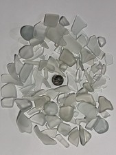 Genuine White Natural Sea/Beach Glass For Jewelry Or Crafts - Various Sizes