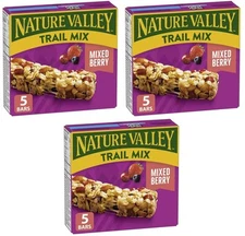 Nature Valley Trail Mix Mixed Berry Chewy Granola Bars, 5 x 35g 175g (3 Pack)