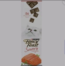 10 Packs Fancy Feast Savory Cravings Salmon Cat Food Break Apart Treats Purina