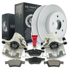 2x Bremssattel Bremszange Bremsscheiben Bremsbeläge hinten für Ford Focus C-Max