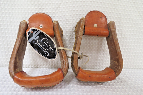 Cactus Saddlery Leather Stirrups Kids CS-30201A Rodeo Western Saddle ...