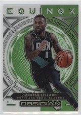 2022 Panini Obsidian Equinox Electric Etch Green Flood 17/25 Damian Lillard 13kh