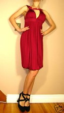 Max Mara Dress Size 44 6-8 S Romantic Y2K Vintage Pink Silk Cutout Back 730