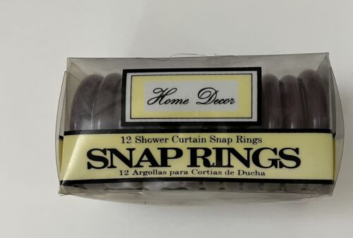12 Burgundy Plastic Shower Curtain Rings Hooks by Home Decor VTG Maroon Round