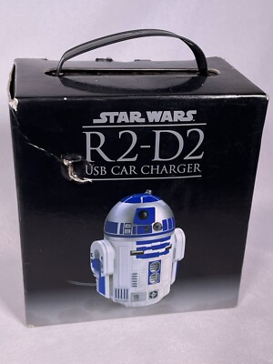 Star Wars R2-D2 Car Charger 2x USB Ports ThinkGeek Black Box *NEW*