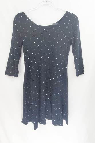 Print Black Skater Dress / Fits XS | eBay