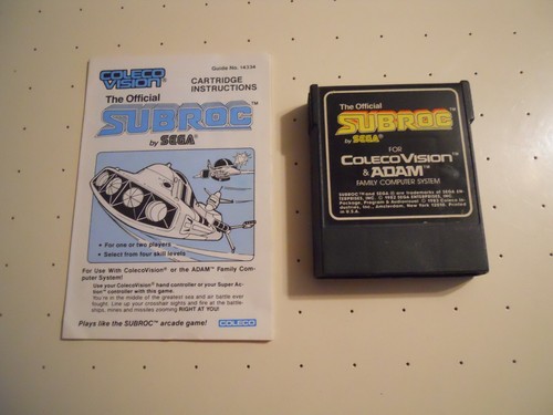 Subroc (Colecovision & Adam, 1983) Spielkassette mit Handbuch - getestet/funktionstüchtig - Bild 1 von 8