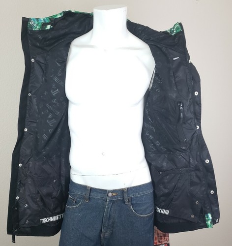 Technine Slam Dunk Snowboarding Jacket Mens S Black Mesh/Tie Dye Paisley - Picture 6 of 9