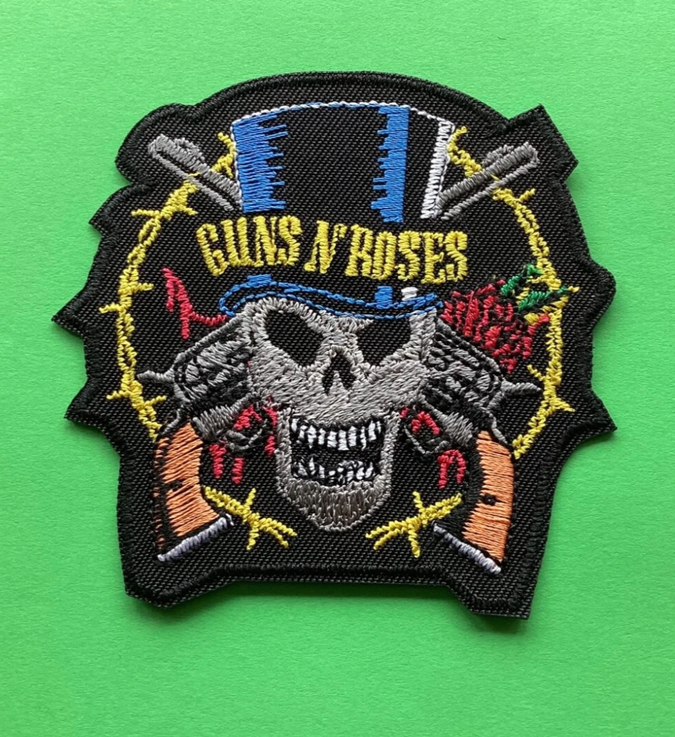 Guns N' Roses Patch Ufficiale Tessuta 10x10 Cm - Logo Bullet Band Da Cucire Su Giacca Denim