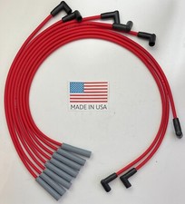 Oldsmobile V8 260 307 350 403 455 Hei 8mm Red Spiral Core Spark Plug Wires Usa