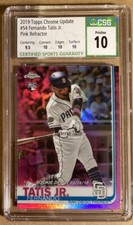 Fernando Tatis Jr 2019 Topps Chrome Update Pink Refractor RC CSG 10 Pristine