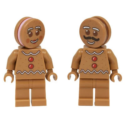 LEGO Gingerbread Man & Woman Minifigures | Genuine LEGO Figures | New