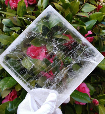 AAA HIGH QUALITY Raw Natural Selenite Slab Slice Crystal Charging Plate, 3.1 lbs