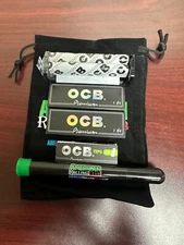 OCB Premium 1 1/4 Rolling Papers Black Bag Combo #7501