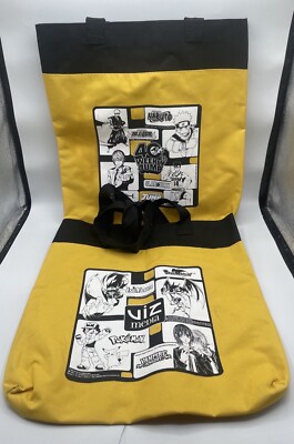 SDCC 2008 ComicCon Shonen Jump Viz Media Yellow Canvas Tote Bag 40th Anniversary
