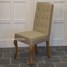 Stuhl Eiche Belgischer Landhausstil Leinen oxford Maison Esszimmerstuhl Strandha