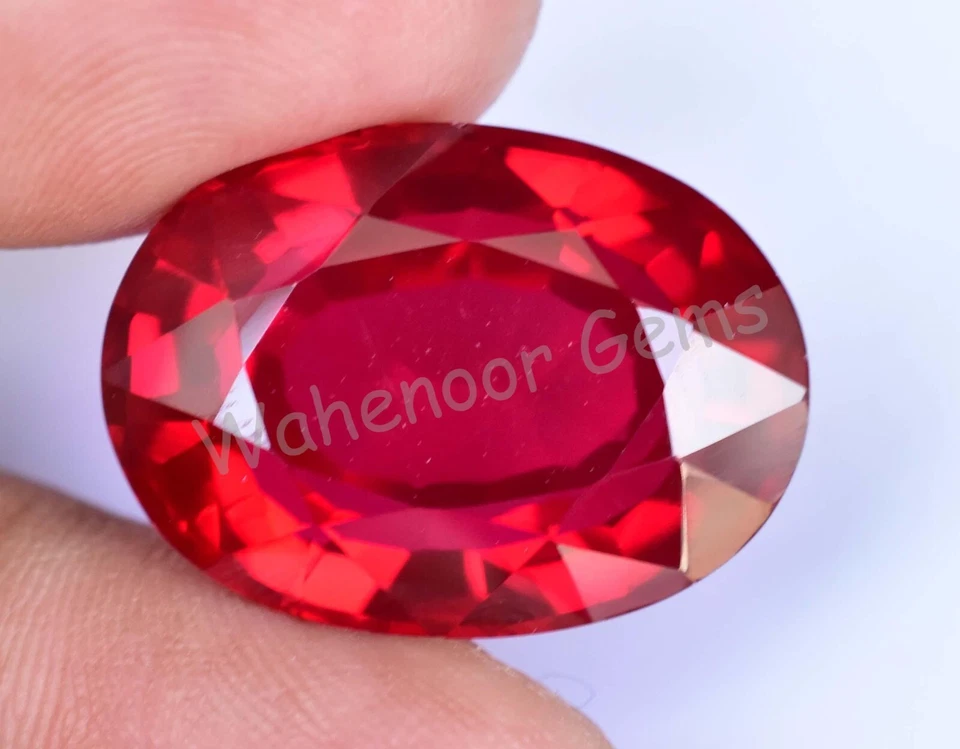 43.80 Ct Natural Blood Red Ruby Oval Certified Mozambique Stunning Gemstone - Image 3 of 4