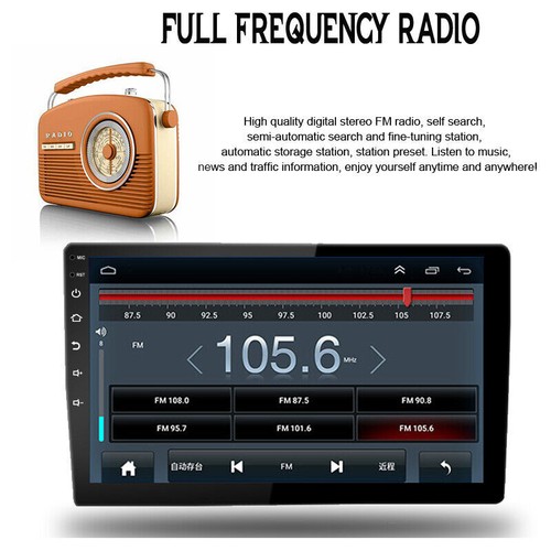 10" Radio de coche Navi Android 2Din Wifi GPS BT Pantalla táctil Reproductor MP5 - Imagen 8 de 13