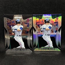 2019 Prizm SILVER Holo Christian Yelich Milwaukee Brewers #116 & Base