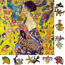 Wooden Jigsaw Puzzle for Adults by FoxSmartBox - 240 Pieces - Lady with Fan