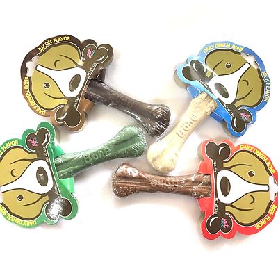 4 Flavors Daily Dental Bone Treat Dog Good Health Vitamin Healthy Teethes M-size