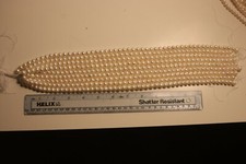 White Egg Freshwater Pearls 8/9mm strands dr5