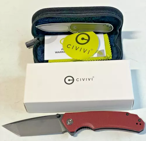 Civivi Pocket Knife Brazen Liner Lock C2023B G10 D2 Blade Burgundy Brand New