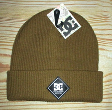 MENS DC SHOES TAN BEANIE HAT CAP ONE SIZE