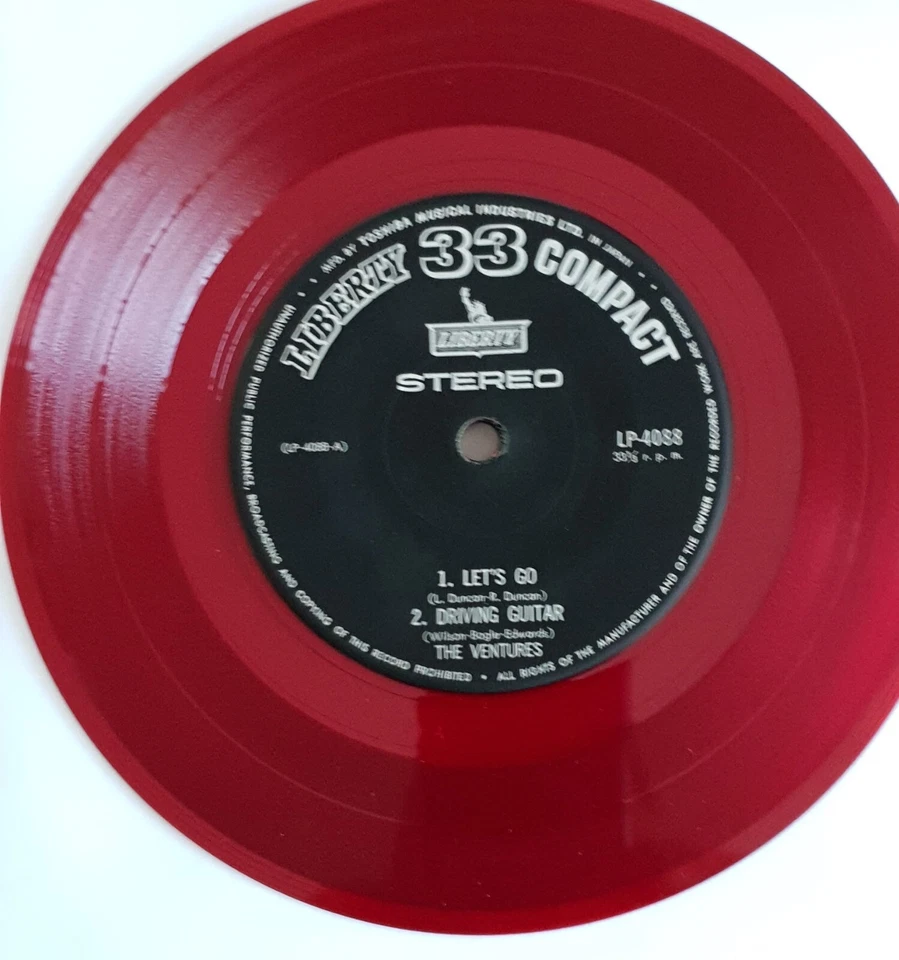 THE VENTURES  "LET'S GO/BUMBLE BEE TWIST"  JAPANESE RED EP ODEON - Image 3 of 3
