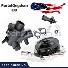Coolant Water Pump + Thermostat + Connector Kit for Jaguar Land Rover 5.0L V8