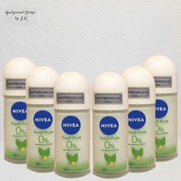 6X 50Ml Nivea Fresh Pure Deo Roller 48H Roll On 0% Aluminium Hautfreundlich