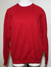 Vintage Sweatshirt X Large Tultex 80s Raglan Red Made In USA