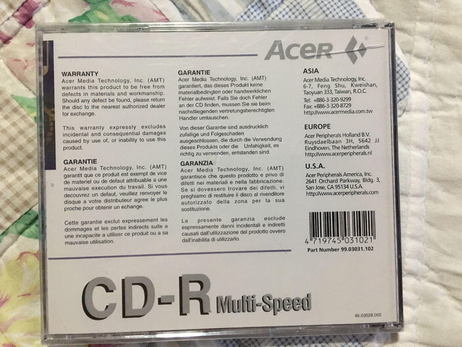 Acer Cd R ACER CD-Recordable CD-R 650MB / 74Mins New Sealed - Ships Fast Same Day ...