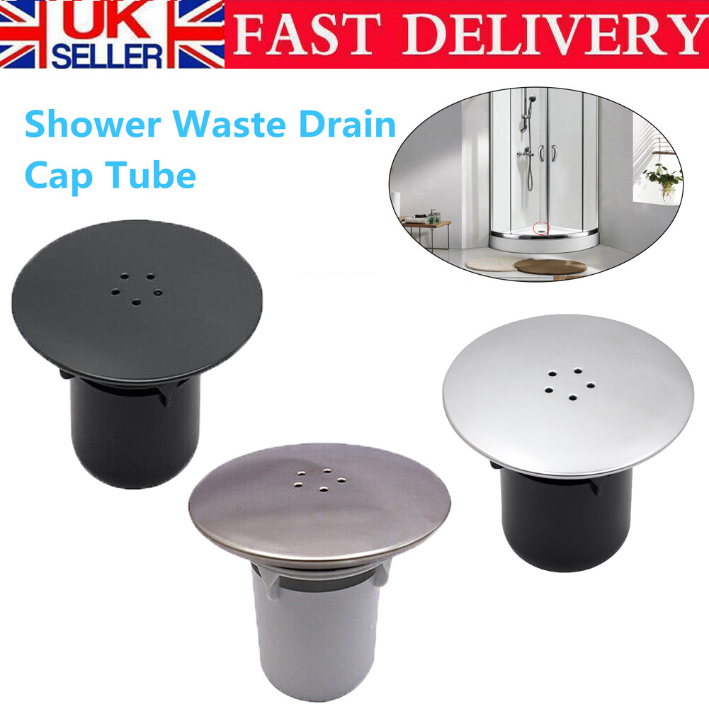 Shower Waste Drain Cap Tube / Cup Cover Cubicle Plug Drain Hole Finish