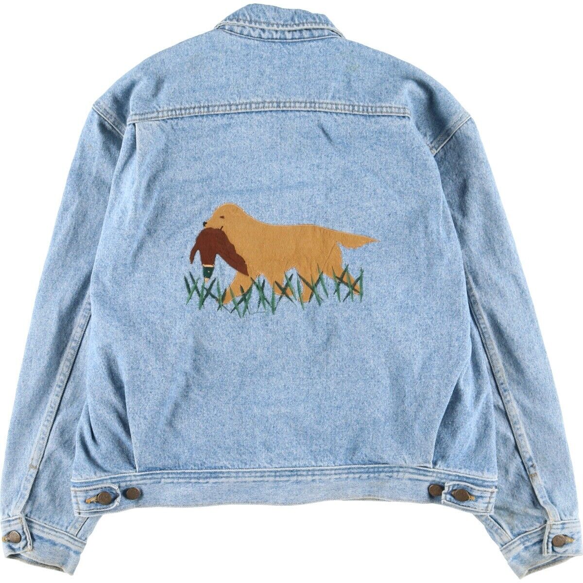 80'S Lee Black Tag Back Embroidered Denim Jacket G-Jean Made 80'S Lee Black Tag Back Embroidered Denim Jacket G-Jean Made
