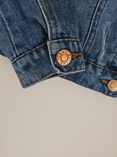 Tommy Bahama Girls Sz 10 Denim Jean Jacket Distress Med Wash EUC - Picture 4 of 12