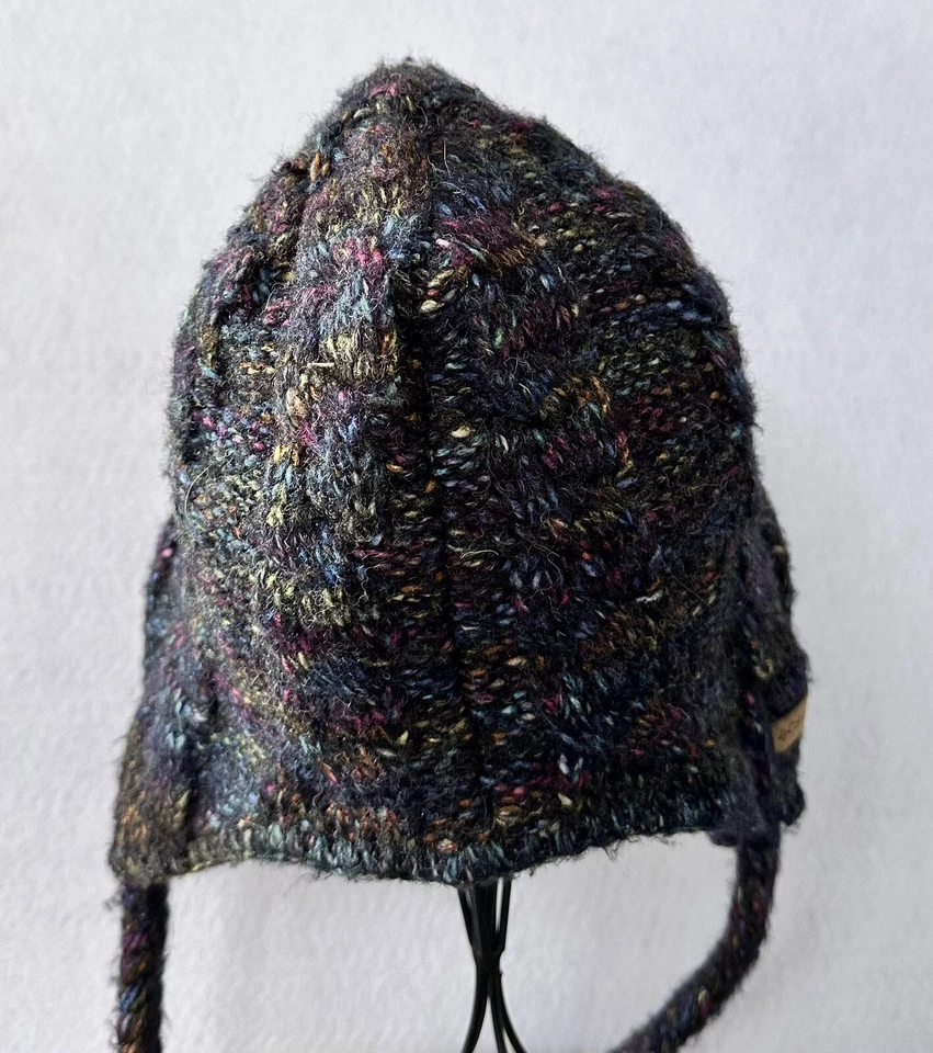 Columbia Gorro Gorra Borlas Colorido Negro Mujer’s Ropa de Esquí Forrado de Vellón Foto 3 de 4