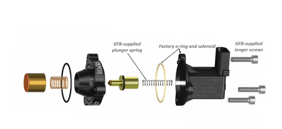 Válvula desviadora Go Fast Bits DV+ para 15-20 GM Chevrolet Camaro 2.0T ATS CTS CT6 Foto 4 de 4