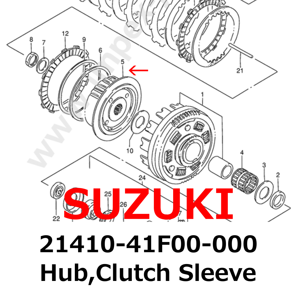 NEW】Suzuki Genuine Hub,Clutch Sleeve 21410-41F00-000 Direct From