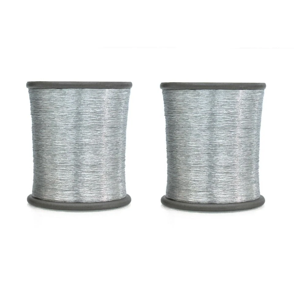 Embroidery material Metallic Zari Thread Jewelry Making, Silver Color 2 REEL - Image 4 of 4