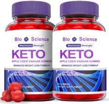 (2 BOTTLES) Bio Science Keto ACV Gummies Original BioScience Weight Loss Support