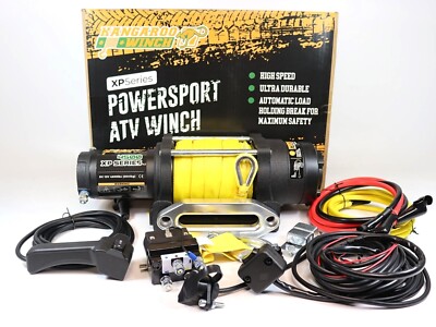 Schnelle Elektrische Seilwinde 12V 4500lbs ATV 2040kg UTV Quad Kunststoffseil