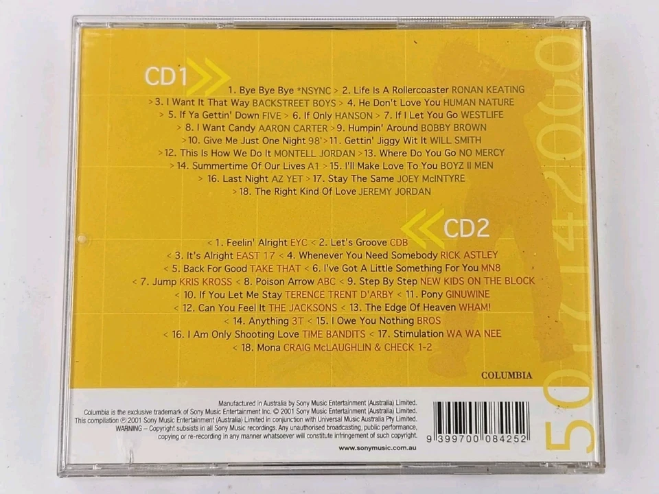 ABSOLUTE BOYS 2 CD COMPILATION - NSYNC, HANSON, WILL SMITH, FIVE, CDB, EYC, BROS - Image 4 of 4