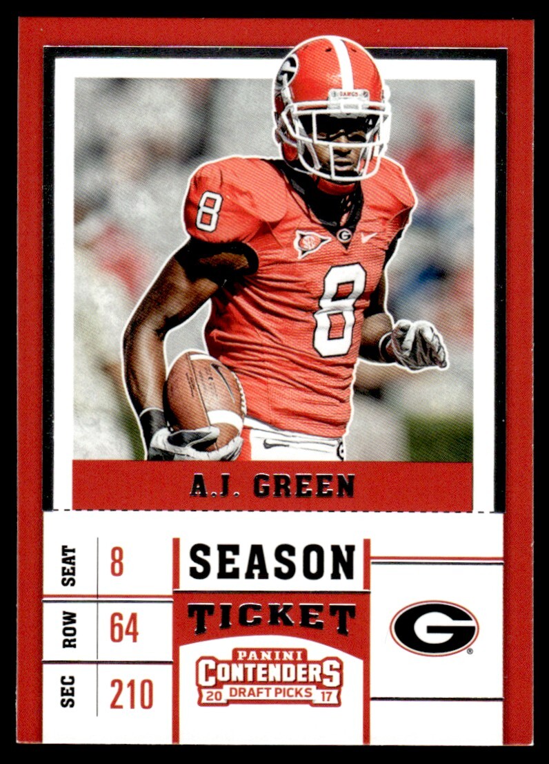 2017 Panini Contenders Draft Picks A.J. Green Georgia Bulldogs #1