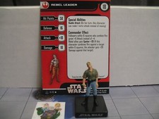  Star Wars Miniatures ALLIANCE  EMPIRE Rebel Leader 19/60 with card 