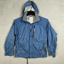 REI Jacket Youth Large 12/14 Blue Windbreaker Hooded Full Zip Lightweight Boys