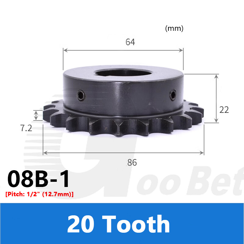 TRITAN, 40, For 1/2 In Chain Pitch, Roller Chain Sprocket - 55VY88 - Foto 2