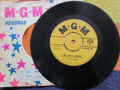 Victor Borge  Inflationary Language / Tea For Two Duet 7inch Vinyl 45 Single